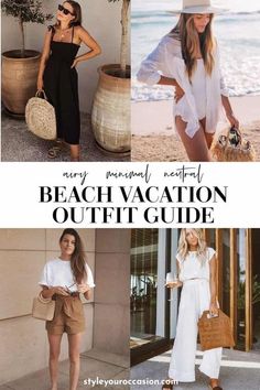 Neutral Beach Aesthetic Outfit, 3 Day Beach Trip Outfits, Beach Resort Outfits 2023, Fall In Hawaii Outfits, Hawaii Fall Outfit, Resort Wear For Women Classy Vacation, Hawaii Vacation Outfits 2023, Vacation Outfits 2024, Vacation Outfits Dinner