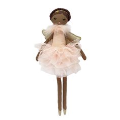 a doll with a pink tutu and white dress