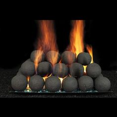 fire pit balls Gas Fireplace Balls, Fireplace Balls Gas, Fire Balls For Fireplace, Fireplace Balls, Fireplace Glass, Cannon Ball, Fireplace Room, Fireplace Update, Gas Fireplaces