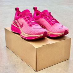 Nike Zoomx Invincible Run 3 “Fierce Pink Barbie” | W6.5 Dr2660-602 | No Lid Sale Discount Details Msrp: $180.00 | Discount: 15% These Are 100% New Shoes That I Acquired With The Original Box But Lacking The Lid, Allowing Me To Pass Additional Savings To You. I Personally Authentic Each And Every Shoe With Their Genuine Tags And Serial Numbersyou’re Getting A Great Deal! Product Details - Serial: 04hps5eaxtt57 - Size: Women’s 6.5 (Us) / 4 (Uk) / 37.5 (Eu) - Condition: New With Tag / No Lid Box - Metallic Gold Shoes, Nike Vapormax Plus, Nike Zoomx Invincible Run, Black Tennis Shoes, New Nike Air Force, Nike Zoom Pegasus, Run 3, Burgundy Shoes, Pink Barbie