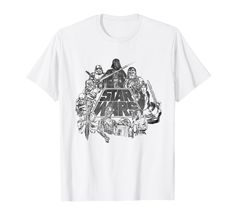 PRICES MAY VARY. Officially Licensed Star Wars Apparel for Men - Women - Boys & Girls; Skywalker; Millennium Falcon; Darth Vader Shirts; Princess Leia; R2-D2; Cool Star Wars Shirts; Star Wars Gifts; Yoda; Stormtroopers; Disneyland; Disneyworld; Disney+; Disney Gift 12STW519 Lightweight, Classic fit, Double-needle sleeve and bottom hem Darth Vader Shirt, Classic Characters, Star Wars T Shirt, Disney T Shirt, Star Wars Outfits, Disney T, Star Wars Shirts, Disney Tshirts, Vneck Tshirt Women