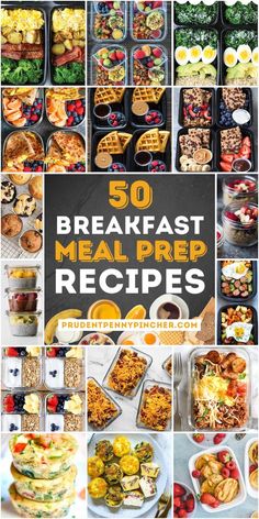 50 breakfast meal prep recipes that are ready to be eaten