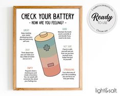 a poster with instructions on how to check your battery and what you need to know about it