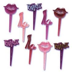 there are many different shaped lollipops in the shape of lips and mouths