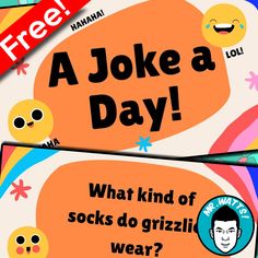 an advertisement for a joke day with different emoticions on the front and back