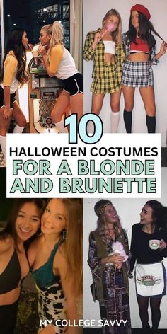 10 halloween costumes for a blonde and brunette