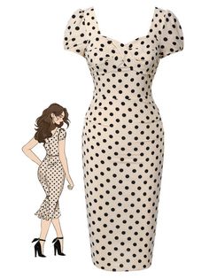 Shop 40s&60s Fashion Online | Retro Stage Barbie Polka Dot Dress, Retro Fitted Square Neck Dress, Fitted Polka Dot Dress With Sweetheart Neckline, Elegant Polka Dot Dress With Square Neck, Elegant Polka Dot Dress With Sweetheart Neckline, Vintage Fashion Polka Dot Dresses, Polka Dot Dresses For Vintage Fashion, Fitted Polka Dot Dress With Square Neck, Fitted Dresses For Vintage Fashion