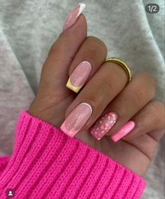 Ballet Nails, Girly Acrylic, Nagel Tips, Manicure Diy, Cute Summer Nails, Nail Forms, Gradient Nails, Stick On Nails, Nail Designs Spring