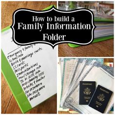 how to build a family information folder