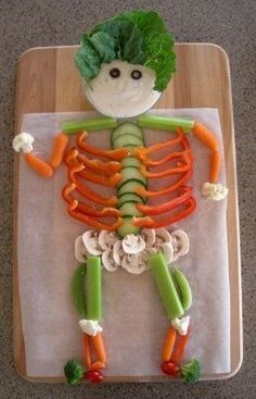 an image of a skeleton made out of vegetables