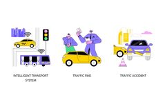 three different types of traffic signals and their corresponding drivers are depicted in this graphic illustration