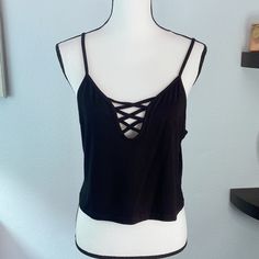 Brand: Shein Size: 1xl Condition: New Without Tags, Never Worn. No Flaws Noted. Measurements (Approximate And Laid Flat) Please See Measurements For Accurate Fit: Pit To Pit: 17 In. Length: 14 In. Great Tank Top To Accent Your Top Bin 10 Casual Black Strappy Tank Top, Casual Strappy Top For Night Out, Black V-neck Tank Top For Day Out, Black Strappy Tank Top For Night Out, Black Strappy Top For Spring, Casual Strappy Tank Top For Night Out, Black Strappy Tank Top, Casual Strappy Crop Top For Night Out, Strappy Casual Crop Top For Night Out