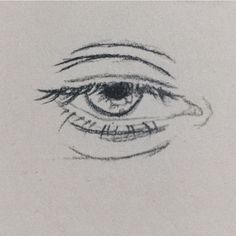 a pencil drawing of an eye