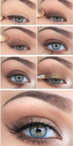 Makeup & Beauty // Eye makeup tutorial. Trucco Smokey Eye, Mermaid Beauty, Eyeshadow Tutorial For Beginners, Beginner Eyeshadow, Natural Eye Makeup Tutorial, Make Up Gold, Best Makeup Tutorials, Trendy Eyeshadow