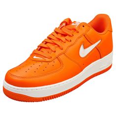 The Mens AIR FORCE 1 LOW RETRO from Nike combines a Leather upper with a durable Rubber sole. These Fashion Trainers feature Lace-Up fastening, Textile insole and Textile lining. Finished with Nike branding, the style FJ1044-800 comes in a Orange White colourway. Style: AIR FORCE 1 LOW RETRO Outer: Leather Lining: Textile Fastening: Lace-Up Sole: Rubber Colour: Orange White Sup. Ref.: FJ1044-800 NOTICE FOR EU CUSTOMERS: YOU ARE RESPONSIBLE FOR IMPORT DUTIES AND VAT AT THE DESTINATION COUNTRY FOR ANY ORDERS ABOVE 150 EUROS Mens Womens Kids Brands LOW COST UK DELIVERY RATES LOW INTERNATIONAL DELIVERY RATES 30 DAYS RETURN POLICY Nike Air Force 1 Low Retro Mens Orange White Fashion Trainers The Mens AIR FORCE 1 LOW RETRO from Nike combines a Leather upper with a durable Rubber sole. These Fash Nike Air Force 1 Breathable For Sports, Orange Sneakers For Light Sports, Orange Fade-resistant Sneakers For Light Sports, Nike Air Force 1 Fade-resistant Lace-up Shoes, Nike Air Force 1 Lace-up Sports Shoes, Nike Air Force 1 Synthetic Lace-up For Sports, Orange Synthetic Sneakers For Light Sports, Nike Air Force 1 Synthetic For Light Sports, Orange Nike Air Force 1 Lace-up