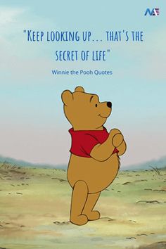 a winnie the pooh cartoon with a quote