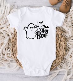 ** Quick Sizing Tip ** Baby ONESIES® Brand Bodysuits tend to run very small so we recommend sizing up for a better fit and to give baby longer wear time because they grow so fast. Toddler shirts are true to size. 📋 HOW TO ORDER: ✧ Choose Baby ONESIES® Brand Bodysuit or shirt size (sizing chart below) and sleeve length ✧ Select design color if applicable ✧ For personalized designs - enter customization in "Add your personalization" field ✧ ADD TO CART ✧ Select from our shipping class options (al Black Onesie For Halloween Playtime, Black Halloween Onesie For Playtime, Playful Halloween Onesie With Cartoon Print, Cute Black Halloween Onesie, Cute Halloween Onesie For Playtime, Fitted Onesie For Halloween Playtime, Fitted Halloween Onesie For Playtime, Cute White Halloween Onesie, Cute White Bodysuit For Halloween