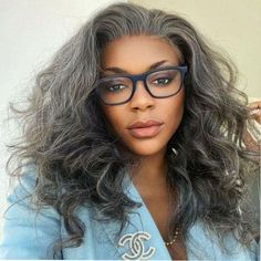 Soul-Lady-Silver-Gray-Human-Hair-Body-Wave-Hair-Clip- In-Hair-Extensions Salt And Pepper Hairstyles For Women, Gray Long Hair, Grey Hair Extensions, Silk Base Wig, Face Ideas, Long Hair Wigs, Natural Gray Hair, Low Maintenance Hair, Hair Body Wave