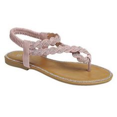 Open Toe Thong Diamond Detailed Sling Back Sandal. Forever 21 Summer Party Sandals, Forever 21 Sandals For Spring Beach, Forever 21 Beach Sandals For Spring, Chic Summer Sandals By Forever 21, Chic Forever 21 Sandals For Summer, Forever 21 Spring Beach Sandals, Forever 21 Shoes, Sling Back, Dusty Pink