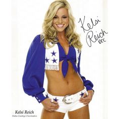 an autographed photo of kelsi reich from the nfl super bowl ad