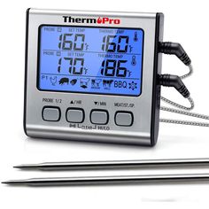 thermo pro digital meat thermometer with two probes next to it