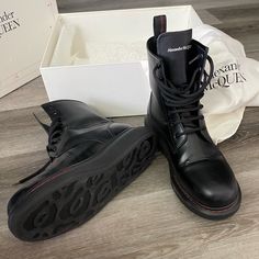 I’m Selling My Alexander Mcqueen Combat Boots. Comes With Original Box-Dustcover. I Wore Maybe 2 Times. Just Wanting Something Different. Can’t Find These Anywhere! Mcqueen Boots, Alexander Mcqueen Boots, Shoes Alexander Mcqueen, Mcqueen Shoes, Alexander Mcqueen Shoes, Something Different, Alexander Mcqueen, Combat Boots, Original Box