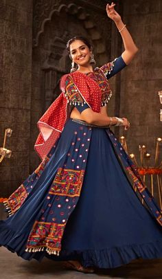 Navratri Fashion Inspiration Kutchi Embroidery Designer Chaniya Choli in Blue #lehengacholi #chaniyacholi #women #heenastyle #plussize #plussizelehenga #NavratriLehengas #TraditionalVibes #FestiveFashion #EthnicChic #IndianAttire #GorgeousOutfits #DancingGoddesses #LoveforLehengas #FestiveGlam #DandiyaDress #traditionsofnavratri #garbafun #navratriceselebrations #navratrifashion #navratritraditions #navratrithreads #vibrantnavratri #navratrifestival #NavratriFashion Navy Blue Lehenga, Cotton Lehenga, Reception Lehenga