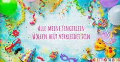 a birthday card with balloons, confetti and streamers in the background that says all meme ringelen wollenn