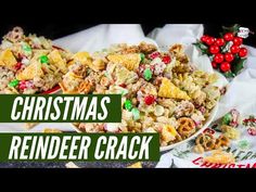 christmas reindeer cracker salad in a white bowl