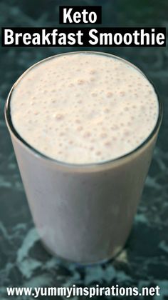 the keto breakfast smoothie is ready to be eaten