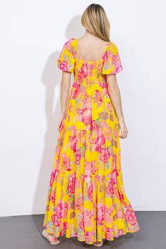 ONE LAST TIME WOVEN MAXI DRESS l FLYING TOMATO | Flying Tomato One Last Time, Flying Tomato, Fairytale Dress, Timor Leste, Tier Skirt, Tiered Skirt, Turks And Caicos Islands, Yellow Dress, Trinidad And Tobago