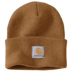 Knit Cuffed Beanie | New Clothing & Accessories | Carhartt Carhart Beanie, Carhartt Beanies, Comfortable Travel Outfit, Carhartt Hat, Casual Country Outfits, Carhartt Beanie, Workwear Essentials, Cuffed Beanie, Mens Beanie