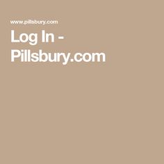 the log in - pillsbury com logo is shown on a brown background with white lettering