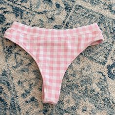 Pink Gingham Frankie’s Bikinis Bikini Bottoms | Size Small Brand New Never Worn Bottoms Only Cheeky Style Medium-High Rise Gingham Swimwear For Sunbathing During Beach Season, Summer Gingham Beach Bottoms, Gingham Bottoms For Beach And Summer, Summer Gingham Bottoms For Beach, Gingham Bottoms For Summer Beach, Gingham Summer Beach Shorts, Gingham Triangle Top Swimwear For Pool, Fitted Gingham Swimwear For Poolside, Summer Beachwear Gingham Bottoms