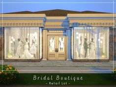 the bridal boutique retail lot is full of mannequins