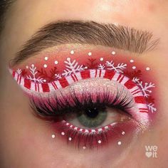 Candy Cane Makeup, Jasmine Tea, Makeup Girl, About Makeup, Winter Makeup, Holiday Makeup, Christmas Makeup, Glitter Makeup, How To Apply Makeup