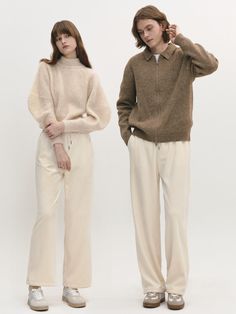 Composition : Corduroy fur bonding / 95% polyester 5% polyurethaneColor : IVORYCountry of Origin : Republic of Korea Bending, Pose Reference, Real Life, Composition, Human, The Originals, Clothes For Women, Pants, Fashion Design