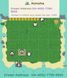 the map for kooha's dream address