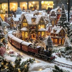 Creative Christmas Background Festive Illustration Christmas Train Display, Christmas Village Display Ideas, Village Display Ideas, Historical Christmas, Christmas Background Images