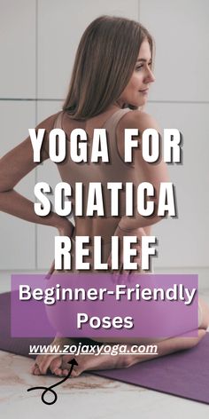 Discover how yoga for sciatica can provide natural relief from discomfort and pain in the lower back and legs. This beginner-friendly guide features poses specifically designed for yoga for sciatica pain relief, focusing on gentle stretches to target the sciatic nerve and ease tension. These effective moves are perfect for anyone new to yoga for sciatica relief and can be done at home. Explore these 10 poses to support sciatica pain management with the benefits of basic yoga for beginners at home. Exercises For Sciatica Relief, Siatic Streches Easy, Basic Yoga For Beginners, Yoga Poses For Sciatica, Gentle Stretches, Sciatic Nerve Relief, Yoga For Sciatica, Tai Chi For Beginners