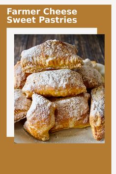 a pile of pastries sitting on top of a white plate