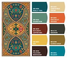 Rajasthani Colour Palette, Mughal Color Palette, Indian Color Palette, Indian Colour Palette, Moroccan Color Palette, Bohemian Color Palette, Moroccan Colors, Indian Colours, Color Mixing Chart