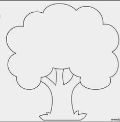 a drawing of a tree with leaves and branches cut out to make it look like the shape