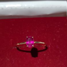 14k solid yellow gold 6x4 mm natural ruby precious gemstone ring. 1. The weight of the natural ruby precious gemstone used in the ring =0.56 cts. 2. The weight of the 14k solid yellow gold used in the ring=0.840 gms. The ruby is the birthstone for the people born in the month of July. This is absolutely gorgeous ring. I am pretty confident that my work will be appreciated. Thanks. Oval Cabochon Ruby Ring In Yellow Gold, Fine Jewelry 14k Gold Oval Cabochon Ruby Ring, Fine Jewelry Yellow Gold Ruby Ring Oval Cabochon, Fine Jewelry Yellow Gold Oval Cabochon Ruby Ring, Yellow Gold Oval Cabochon Ruby Ring, Oval Ruby Ring In 14k Yellow Gold, Oval Solitaire Ruby Ring, Oval Ruby Ring With Prong Setting, Fine Jewelry Oval Solitaire Ruby Ring