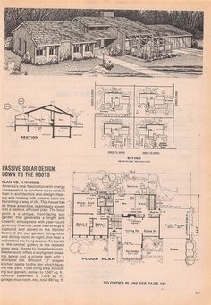 an old house with plans for the front and back sides, including two bedroom houses