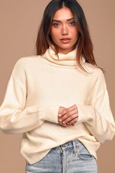 Cowl Neck Outfit, Trendy Cardigans, Cable Knit Turtleneck Sweater, Ivory Sweater, Knit Sweaters, Sweater Fits, Knit Cowl, Cardigan Sweaters For Women, Cute Sweaters