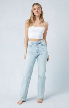 PacSun Eco Stretch Light Blue '90s Boyfriend Jeans | PacSun 90s Boyfriend, E Signature, Jeans Pacsun, My Mobile Number, Take A Screenshot, Baggy Fits, Pacsun, Boyfriend Jeans, Effortless Style