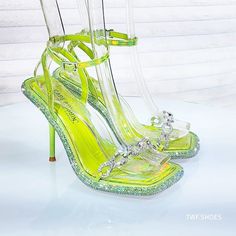 Lime Green Heels, Bling Heels, Pretty Heels, Green Heels, High Fashion Outfits, You Are Important, Retail Box, Leather High Heels, Will Turner