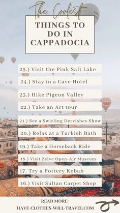 the best things to do in cappadocia with text overlaying it