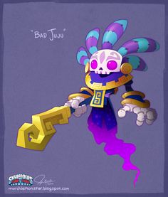 a drawing of a cartoon character holding a golden key with the word bad jou on it